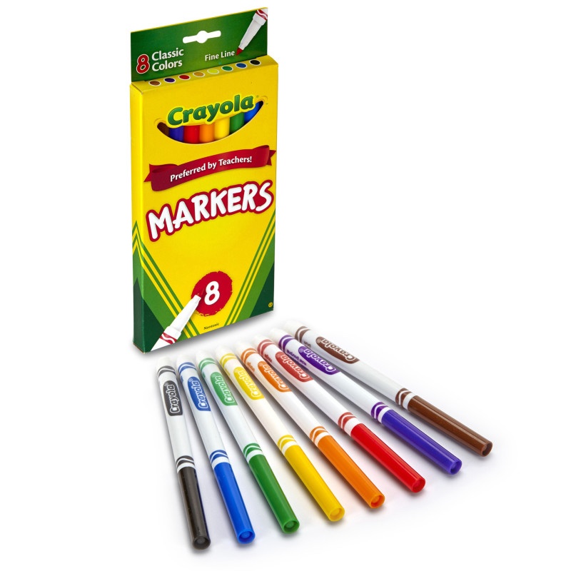 Original Drawing Markers 8 Color Fine Tip