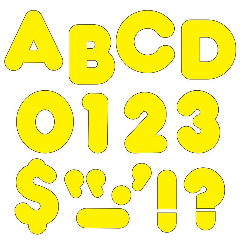 Ready Letters 4 Inch Casual Yellow