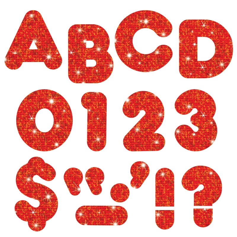 Ready Letters 4 Casual Red Sparkle
