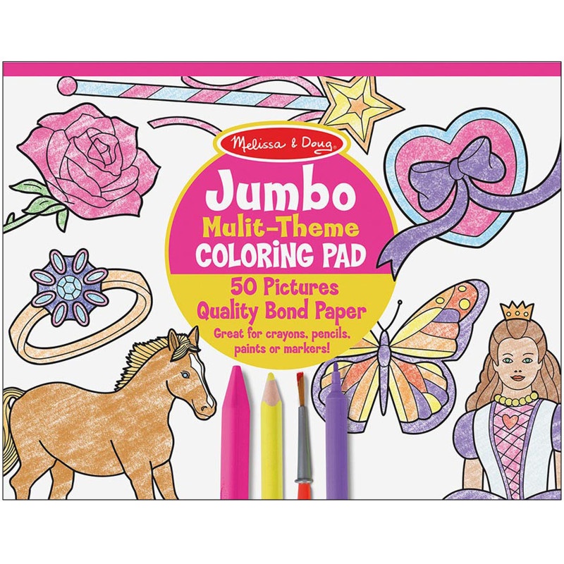 Jumbo Coloring Pad Pink 11 X 14