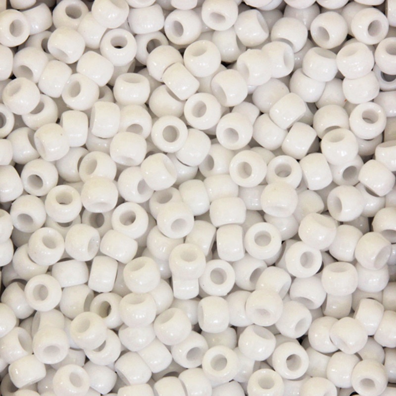 Pony Beads White 1000 Pieces