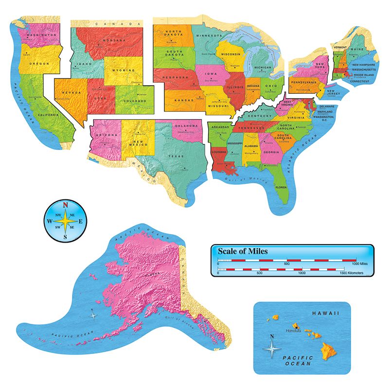 Us Map Bb Set 46In Wide Gr 1-8