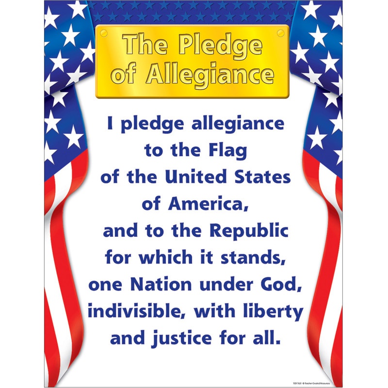 Pledge Of Allegiance Chart 17X22