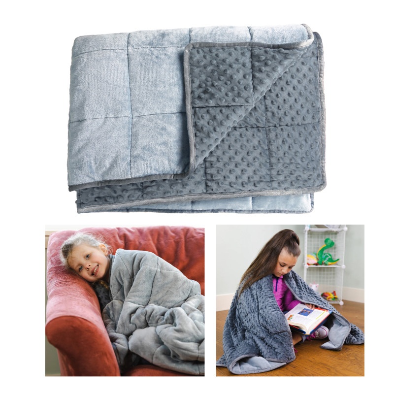 10Lbs Weighted Sensory Blanket Soft Fleece 65X45in