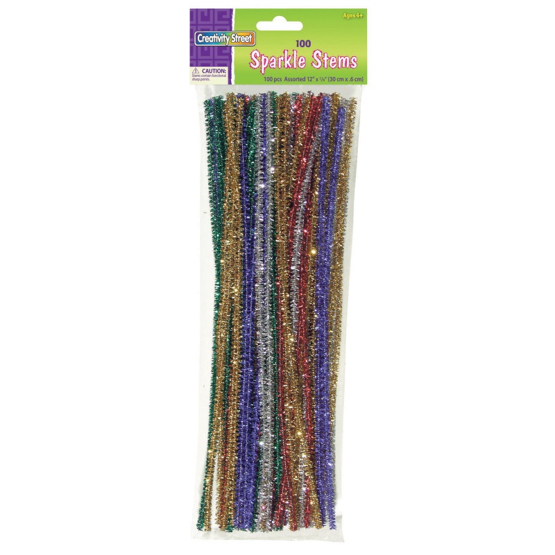 Stems Assorted 12In Sparkle 100/Pk