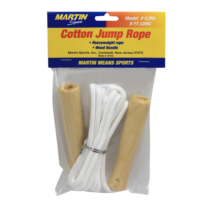 Jump Rope Cotton 8Wood Handle