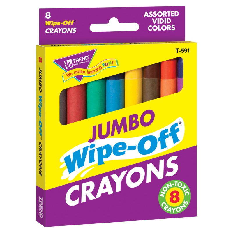 Wipe-Off Crayons Jumbo 8/Pk