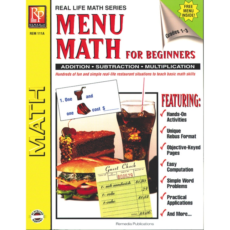 Menu Math For Beginners