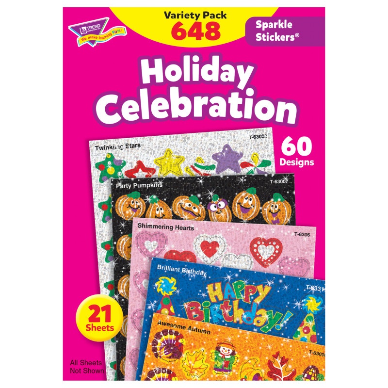 Holiday Celebration Sparkle Stickers