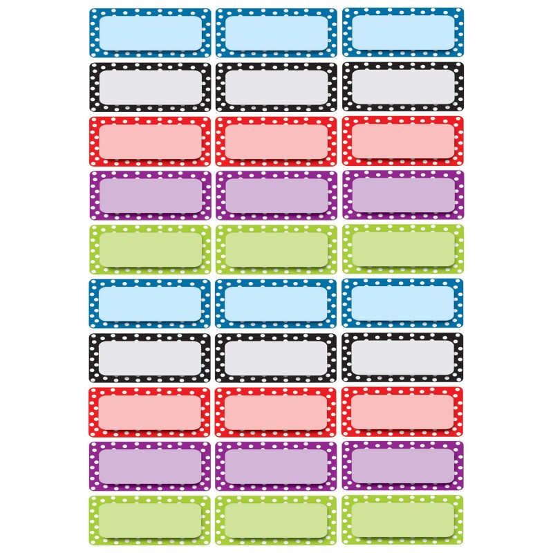 Die Cut Magnets Assorted Color Dots Nameplates