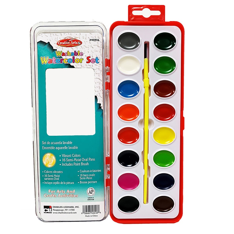 Water Color Paint Set 16 Asst Clrs