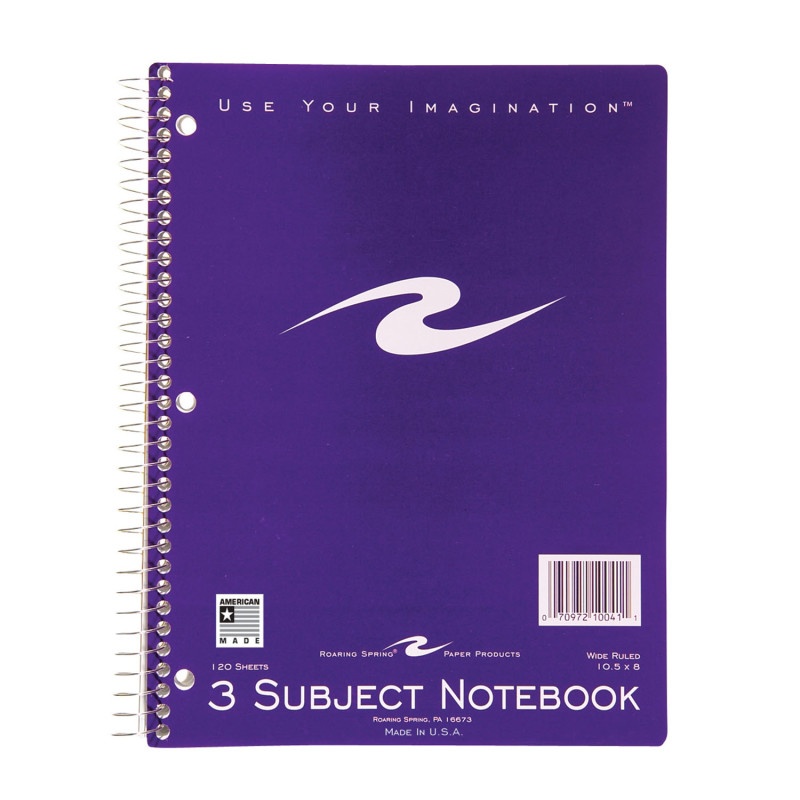 Spiral Notebook 3 Subject 120 Pages