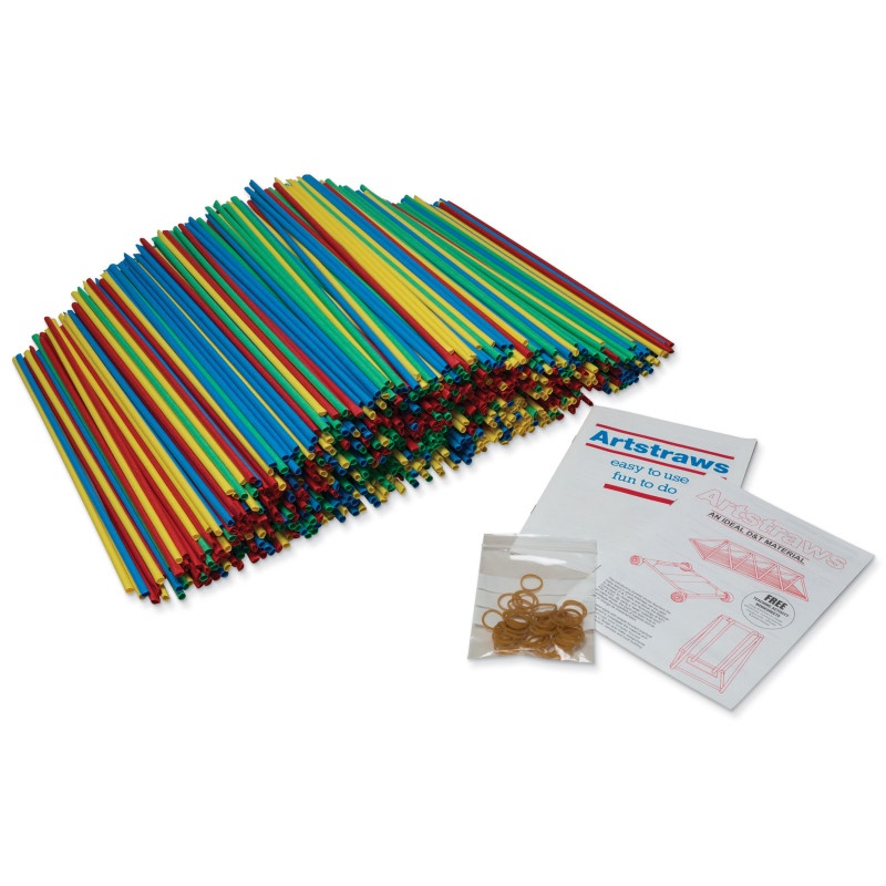 4Mm Colored Artstraws 1800 Count