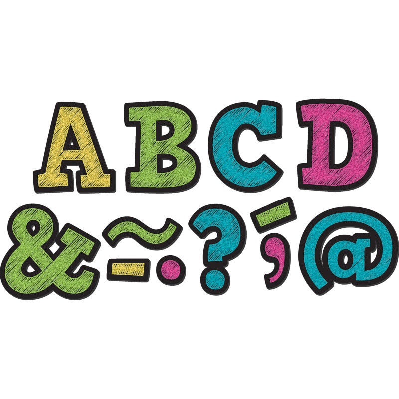 Chalkboard Brights Bold Block 2In Magnetic Letters