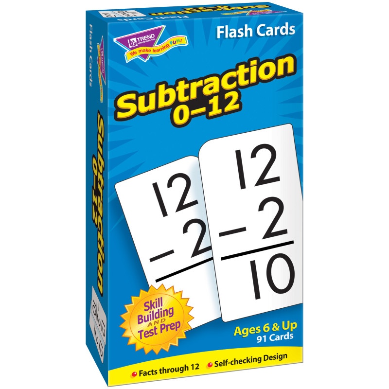 Flash Cards Subtraction 0-12 91/Box