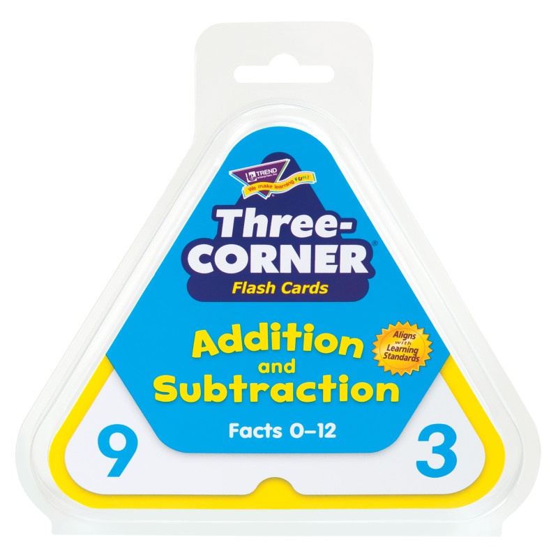 Three-Corner Flash Cards 48/Pk Addition & Subtraction