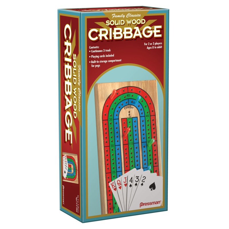 Cribbage With Cards In Wood Box