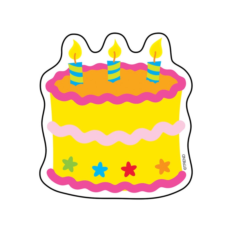 Mini Accents Birthday Cake 36Pk 3In
