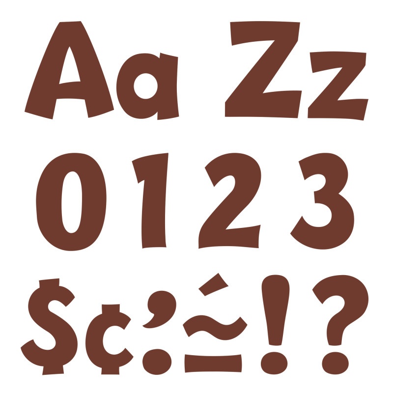 Chocolate 4In Playful Combo Ready Letters