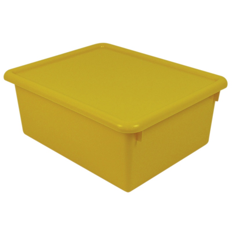 Stowaway Yellow Letter Box With Lid 13-1/2 X 10-3/4 X 5-3/8