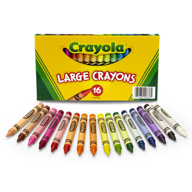 Crayola Large Crayons 8-Color Set - Tuck Box 8 Colors