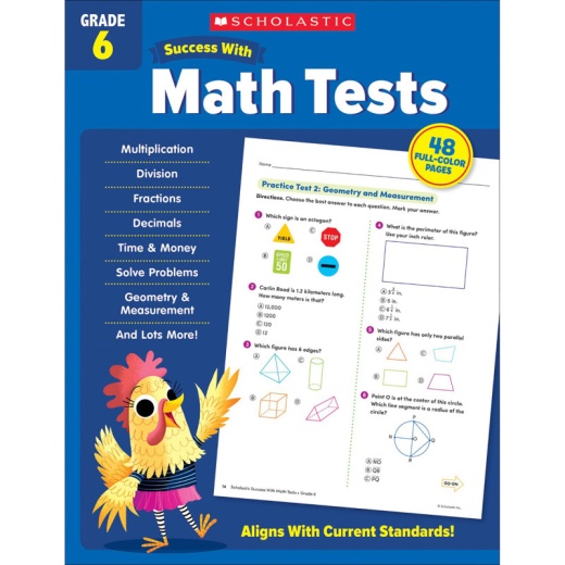 Success with Math Tests Grade 6 Workbook