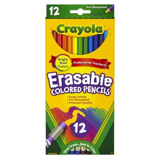 Crayola Erasable Colored Pencils 12 Ct - Unleash Your Child's Creativity