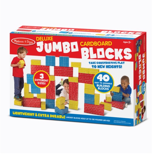 Deluxe Jumbo Cardboard Blocks 40 Pc - Unleash the Architect Within!