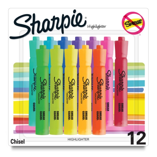 Sharpie Tank Highlighters Asst 12Ct