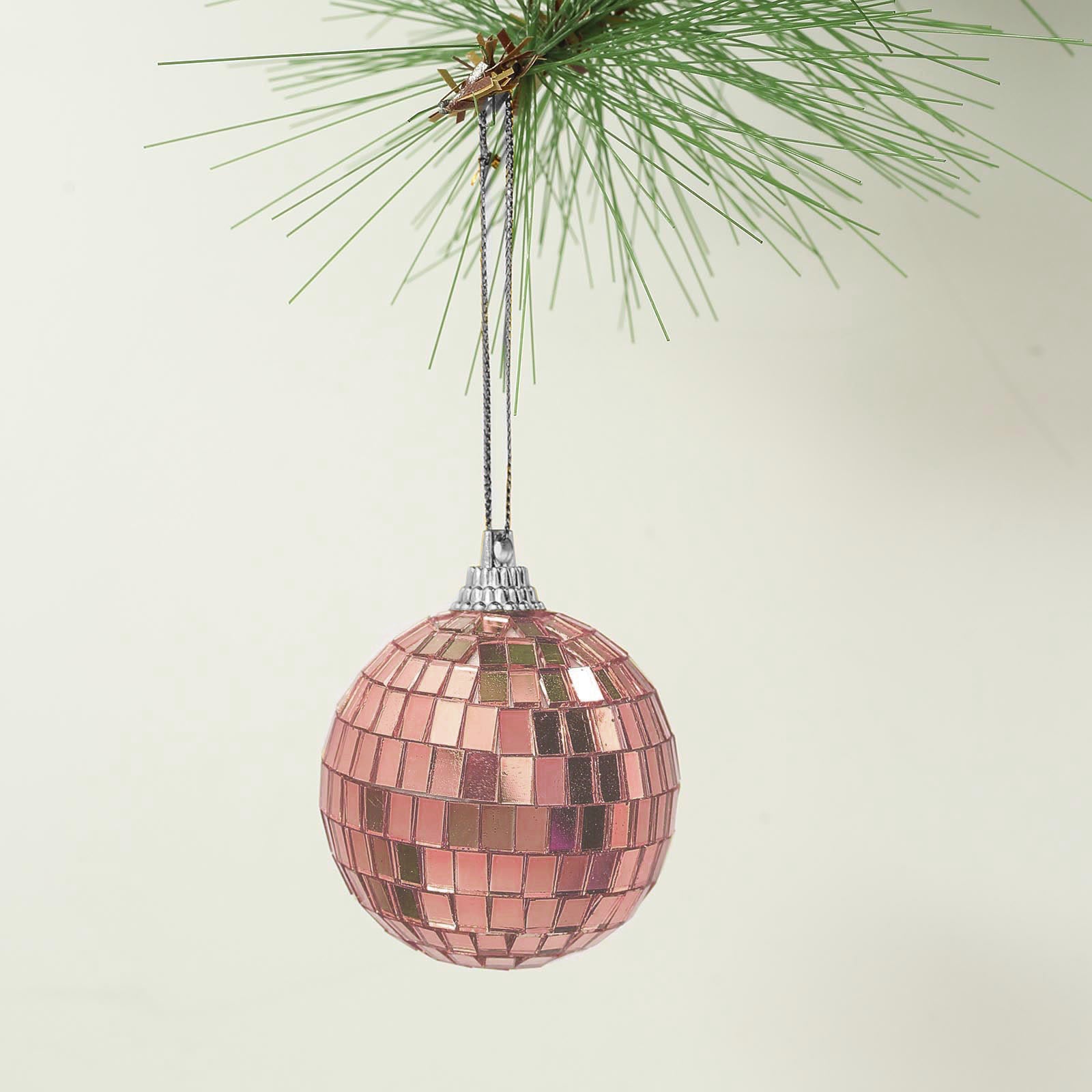 Buy 24 Rose Gold Disco Mirror Ball - Large Disco Ball with Hanging Swivel  Ring