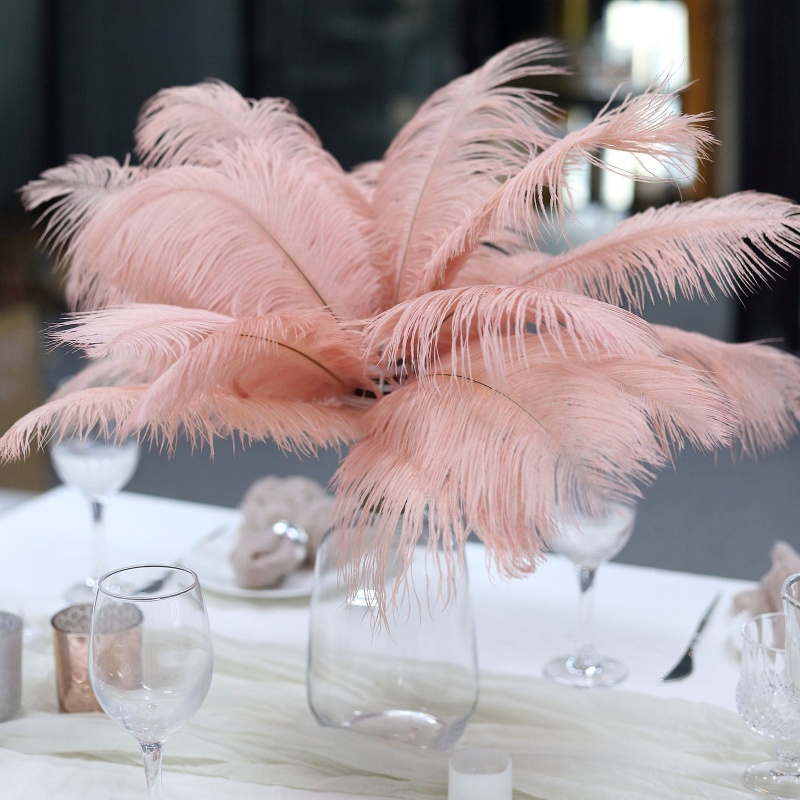 12 Pack  13-15 White Natural Plume Ostrich Feathers Centerpiece