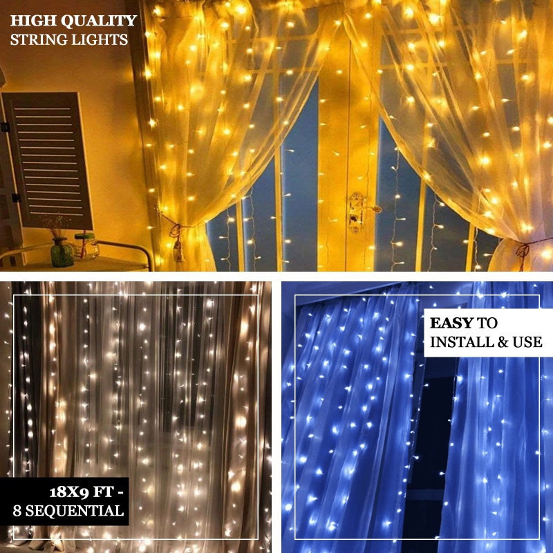 20ft 600 LED Sequential String Light Net Backdrop Decoration - Clear