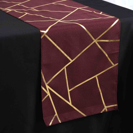Rose Gold Glamorous Honeycomb Print Table Runner, Disposable Paper Table  Runner - Geometric Hexagon Design 9ft