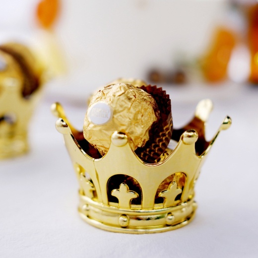 Fillable Gold Crown with Pouch Crown Party Favor with Dome Crown Table  Centerpiece Decorative Crown Candy Storage Boxes Golden Crown Candy  Containers