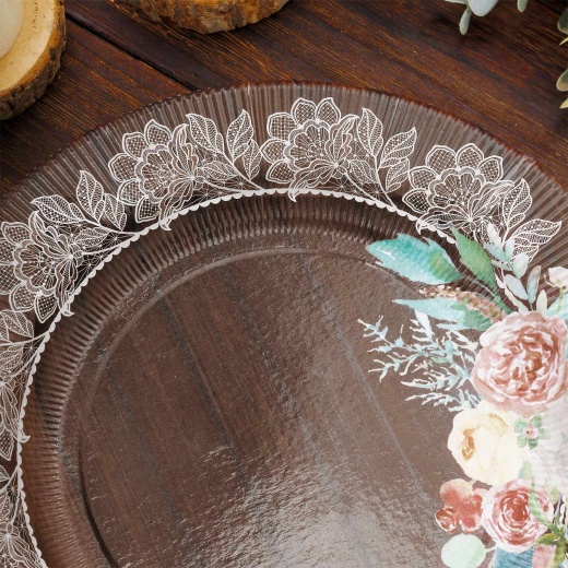 Rustic paper plates for cheap wedding