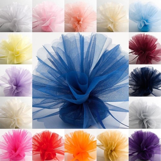 Sheer Tulle Circles (9-inch, 23 colors), Tulle Favor Wrapping