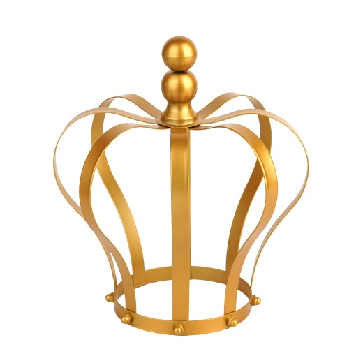 Matte Gold Metal Royal Crown Cake Topper, Wedding Cake Decor 9