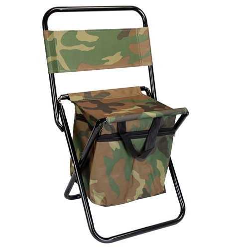 Lakeforest Foldable Fishing Chair With Backrest Built-In Cooler
