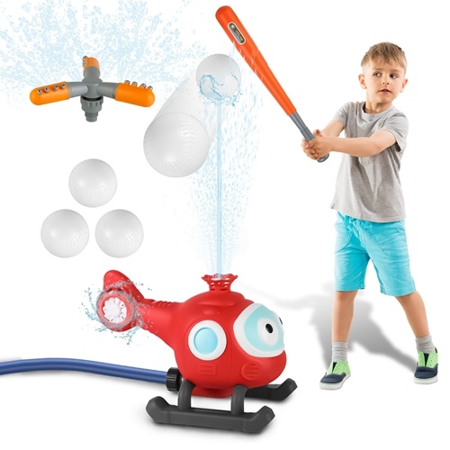 Imountek 2 In 1 Water Sprinkler Baseball Helicopter Toy for Kids