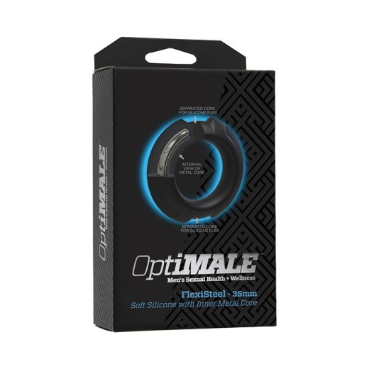 Optimale Flexisteel Cock Ring - 35Mm Black