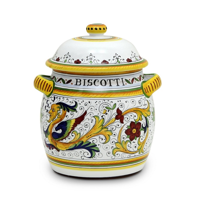 Raffaellesco Traditional Deruta Biscotti Jar