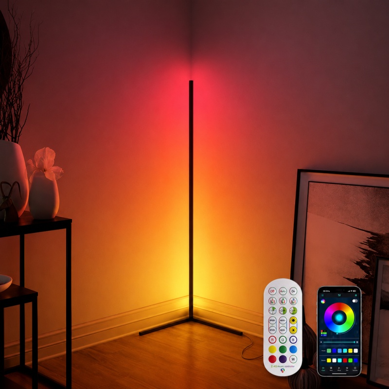 RGB Corner Floor Lamp with App and Music Sync