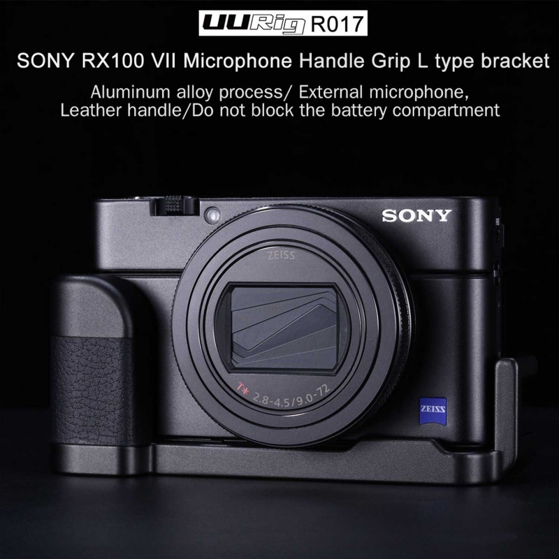 Uurig Vlog Microphone Handle Grip L Type Bracket For Sony Rx100 Vii