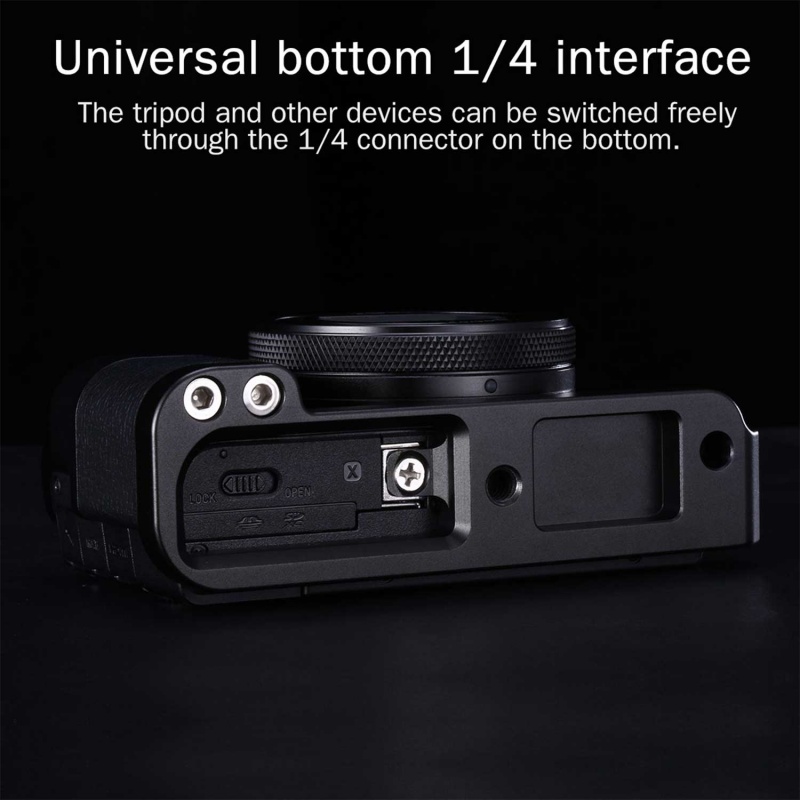 Uurig Vlog Microphone Handle Grip L Type Bracket For Sony Rx100 Vii