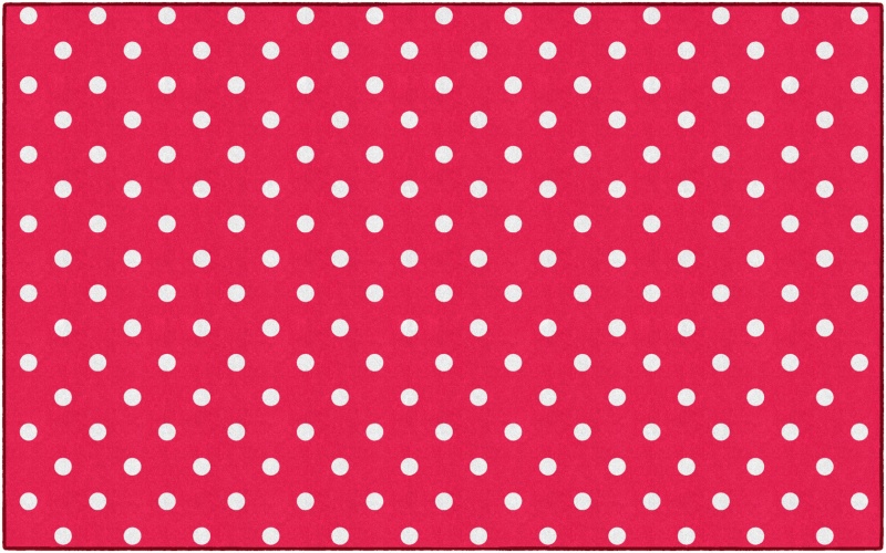 Small Polka Dots Red 7'6" X 12'