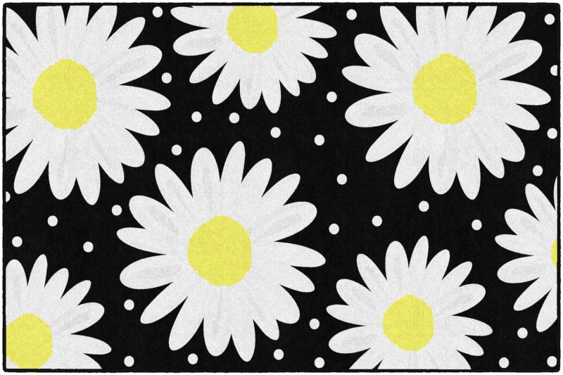 Daisy Polka Dots Rug 5' X 7'6"