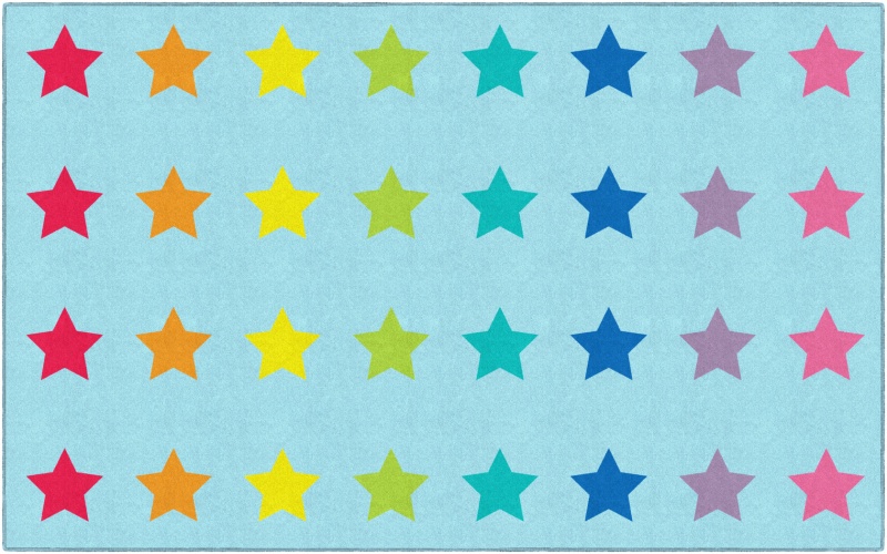 Twinkle Twinkle On Blue Criss Cross 7'6" X 12'