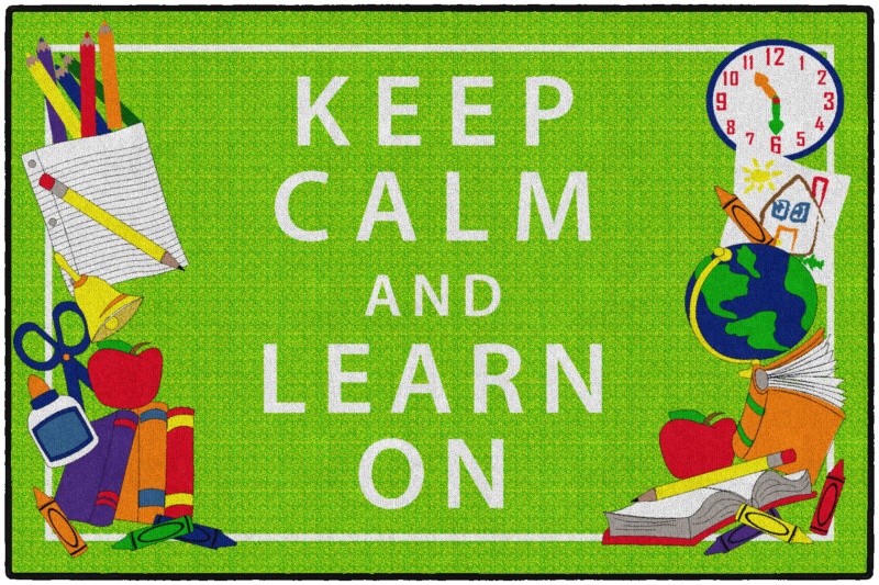 Keep Calm & Learn On 4'X6' Rug