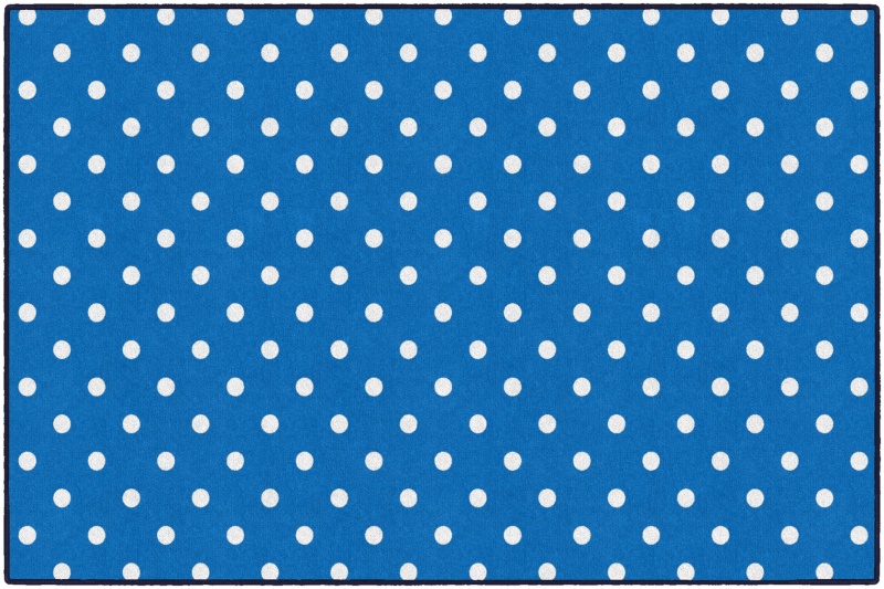 Small Polka Dots Blue 5' X 7'6"