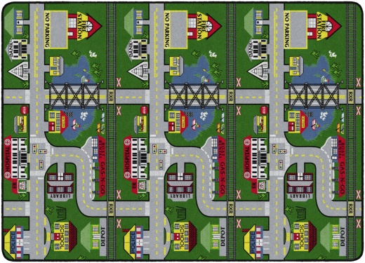 Places To Go 6' X 9' Educational Rug for Kids